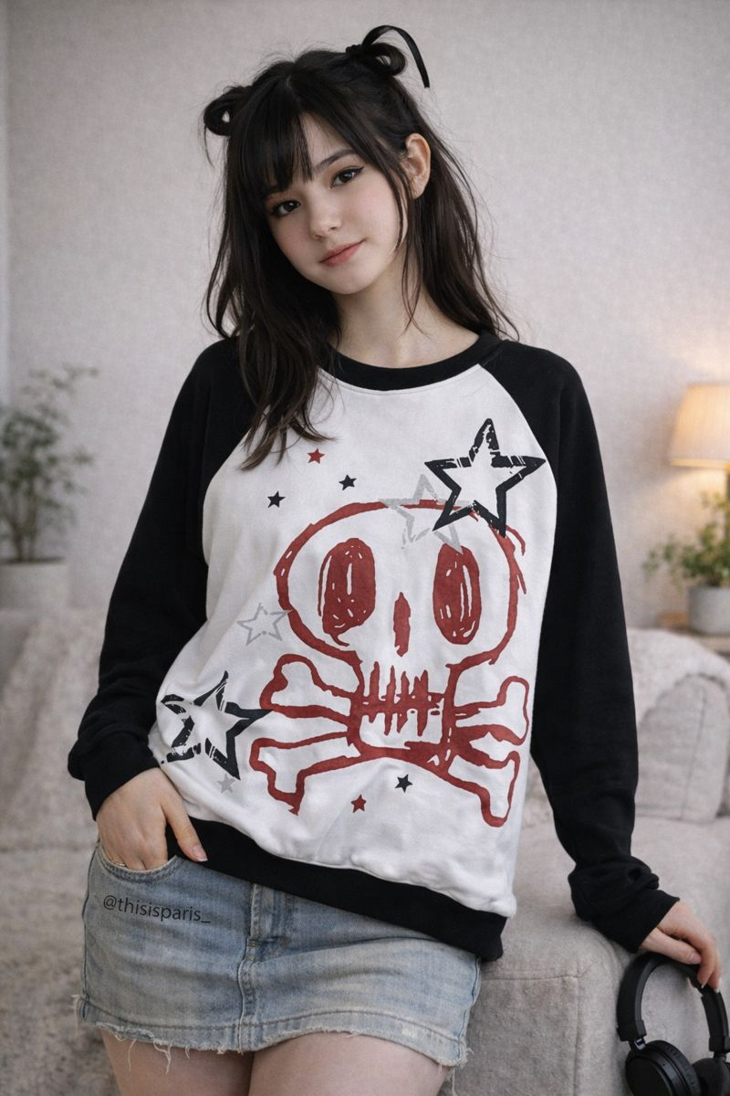 Elevate Your Style with the Autumn Winter Y2K Subculture Long Sleeve Tee - Embrace the Harajuku Aesthetic in Casual Comfort