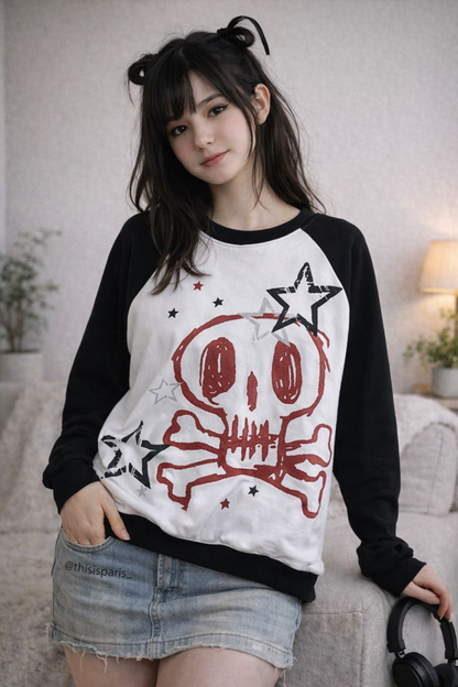 Elevate Your Style with the Autumn Winter Y2K Subculture Long Sleeve Tee - Embrace the Harajuku Aesthetic in Casual Comfort