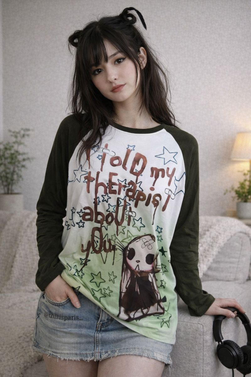 Elevate Your Style with the Autumn Winter Y2K Subculture Long Sleeve Tee - Embrace the Harajuku Aesthetic in Casual Comfort